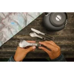 Esbit Foldable Titanium Cutlery Spork -Outwell Butikk esbit foldable titanium cutlery spork metal 2