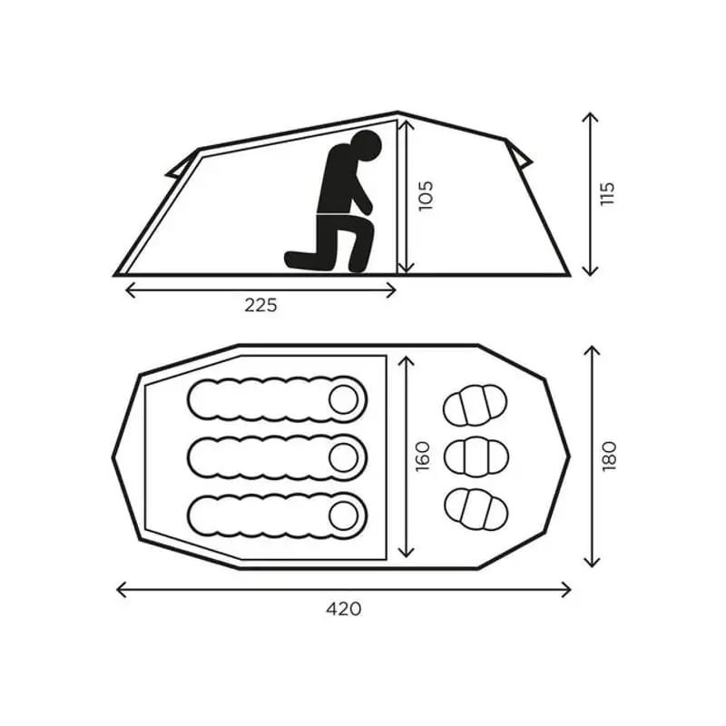 XPD Finland 3 Tent Halti XPD Finland 3 Tent -Outwell Butikk halti xpd finland 3 tent classic green 1