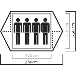 SALEWA Denali IV Tent -Outwell Butikk salewa denali iv tent cactus grey 2